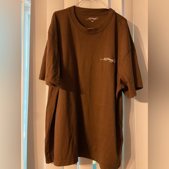 Ed Hardy brown men’s shirt size XL - Picture 1 of 6
